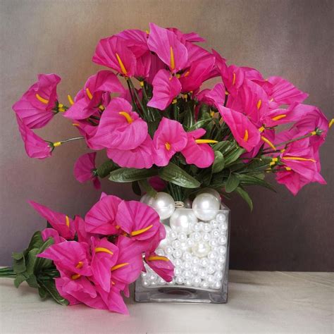 Sale price $30.60 $ 30.60 $ 34.00 original price $34.00. 12 Bush 252 Pcs Fushia Artificial Mini Calla Lilies ...