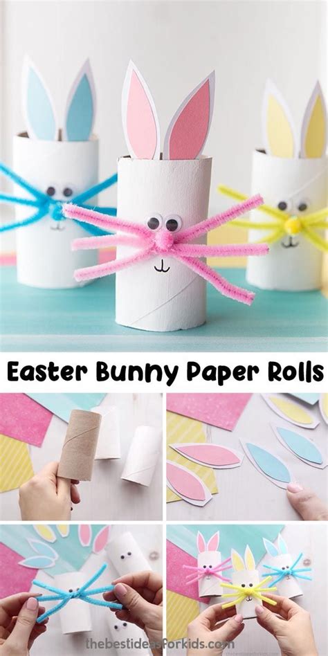 Easter Bunny Toilet Paper Roll Craft Crafting Papers