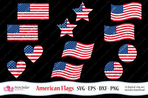 American Flag Svg By Polpo Design Thehungryjpeg