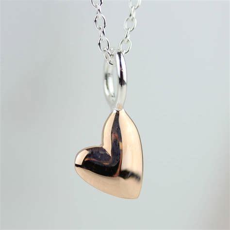 Devotion 18ct Rose Gold Plated Heart Necklace By Nest