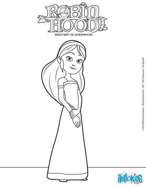 Lady marian and robin hood are lovers coloring pages to color, print and download for free along with bunch of favorite robin hood coloring page for kids. Printable version of robin hood | Download them or print