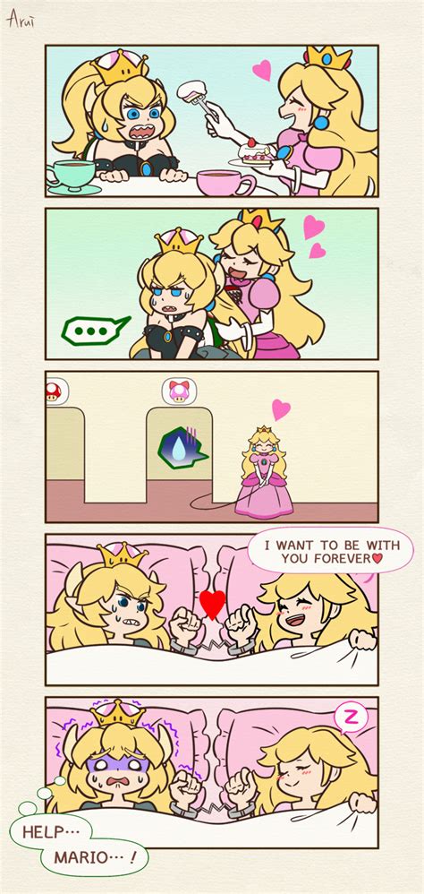 Princess Peach And Bowsette Mario And More Drawn By Aruwi Nin