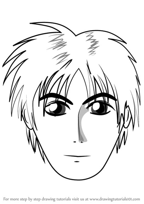 Step By Step How To Draw Anime Boy Face