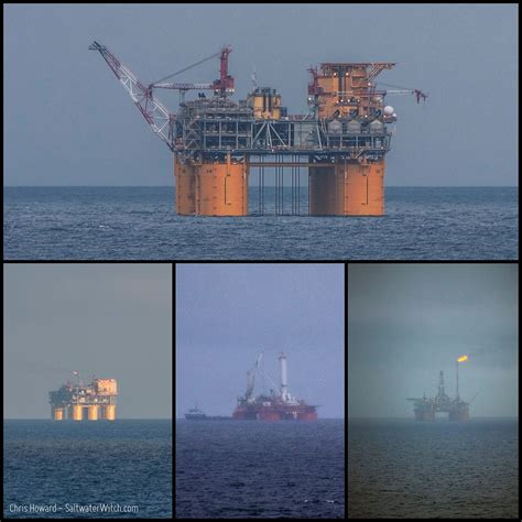Various Oil Platforms Out In The Middle Of The Gulf Oil Platform