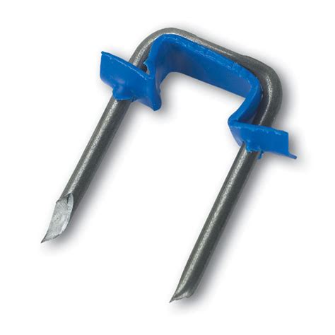 It is for delicate applications where the staple needs to be discrete with low visibility and where the back the next step up from fine wire is medium wire staples if you need a thicker staple for your application. 1/2 in. Blue Plastic Metal Insulated Staples for 14/2 and ...