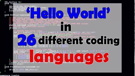 Read 99 reviews from the world's largest community for readers. 'Hello World' in 26 Different Programming Languages | TIC ...