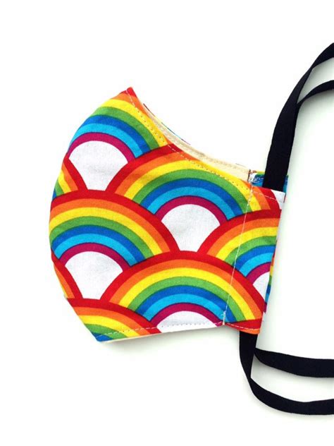 Rainbow Face Mask Adults Face Mask Kids Face Mask Pride Face Etsy