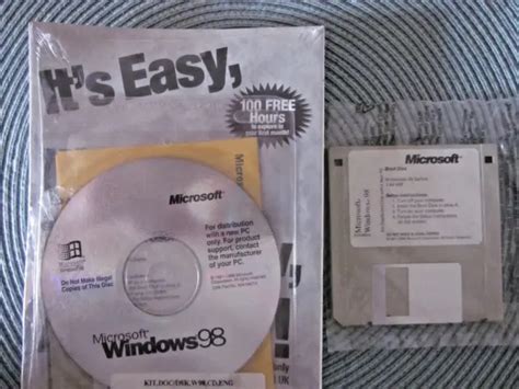Windows 98 Operating System With Boot Diskfloppycd With Product Key