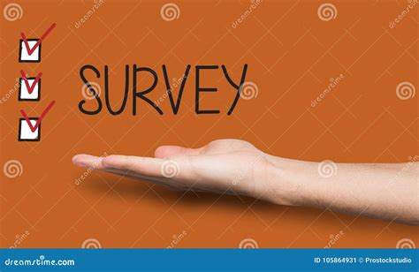 Survey Background With Checkboxes And Hand Stock Image Image Of