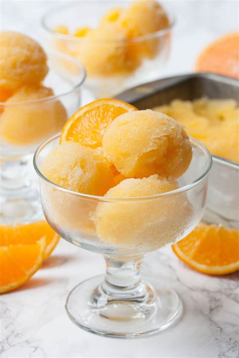 Fresh Orange Sorbet The Greedy Vegan