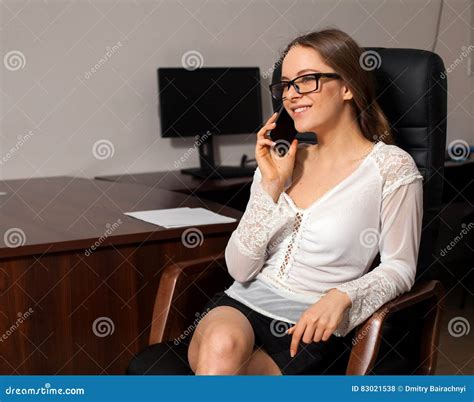 Secretary Works In The Office Stock Photo Image Of Indoors