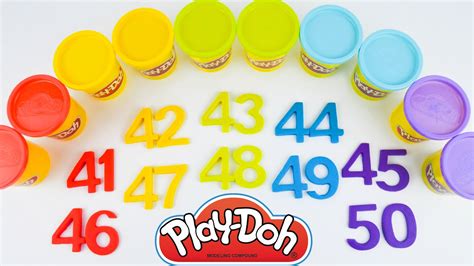 Colorful Play Doh Numbers Learn Counting Real Numbers Count 41 50