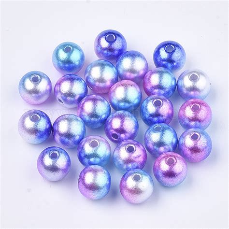 Wholesale Rainbow Abs Plastic Imitation Pearl Beads