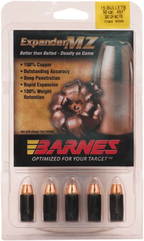 Barnes 50 Caliber Black Powder Expanding Muzzleloading Sabot 300 Grain
