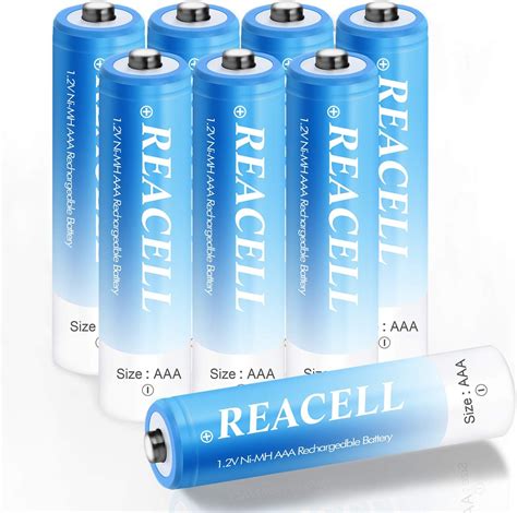 Reacell Aaa Rechargeable Batteries 8 Pack Triple A Uk