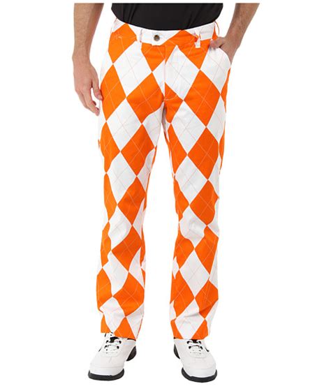 Buy Loudmouth Golf Orange And White Mega Pants Orangewhite Mens