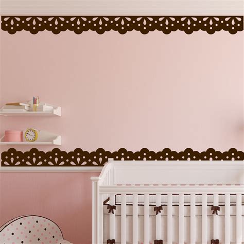 Decorative Vinyl Border Lace Design Nursery Wall Decals