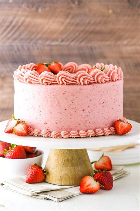 This healthy strawberry cake is light, fluffy and completely made from scratch with no cake mix or jello mix. Pin by Two Happy Stampers on Recipes in 2020 | Strawberry ...