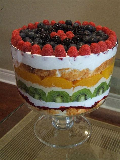 Fruit Trifle Fruit Trifle Trifle Recipe Desserts