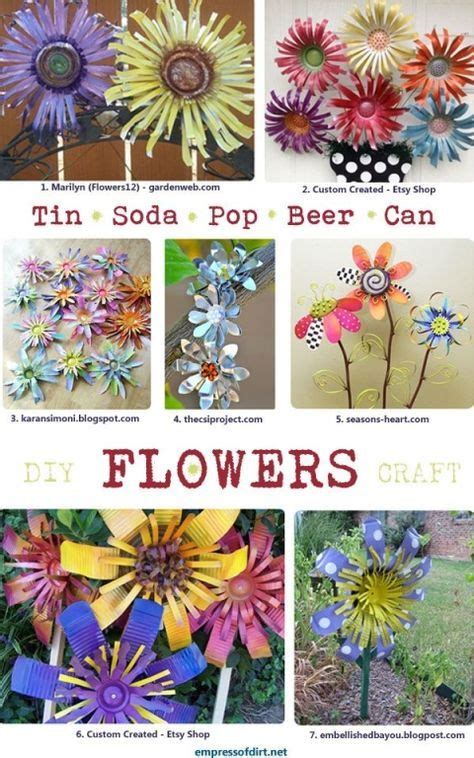 Diy Tin Can Flowers Soda Can Flowers Tin Flowers Simple Flowers