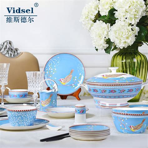 Bone China Tableware Suit 56 Korean Dish Dishes Household Is Married