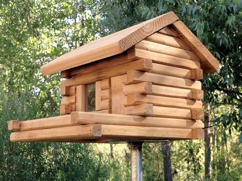 One Sided Log Cabin Bird Feeder Etsy Canada Bird Houses Diy Wooden