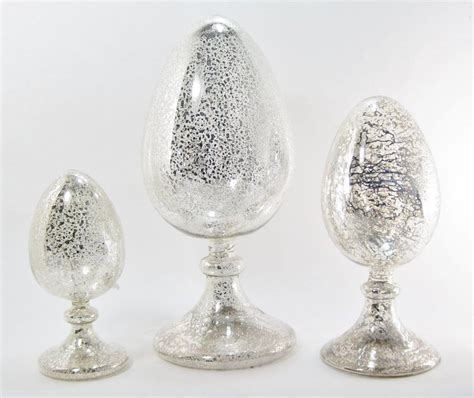 Add A Traditional Touch To Your Home Decor With These Egg Shaped Antique Style Silver Mercury