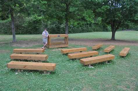 Benches And Workstation For Outdoor Classroom Eagle Scout Project Showcase