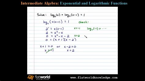 Solve A Base 2 Logarithmic Equation Using Log Properties And Definition