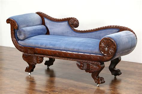 Antique chaise lounge for sale. SOLD - Empire 1895 Antique Chaise, Recamier, Lounge or ...