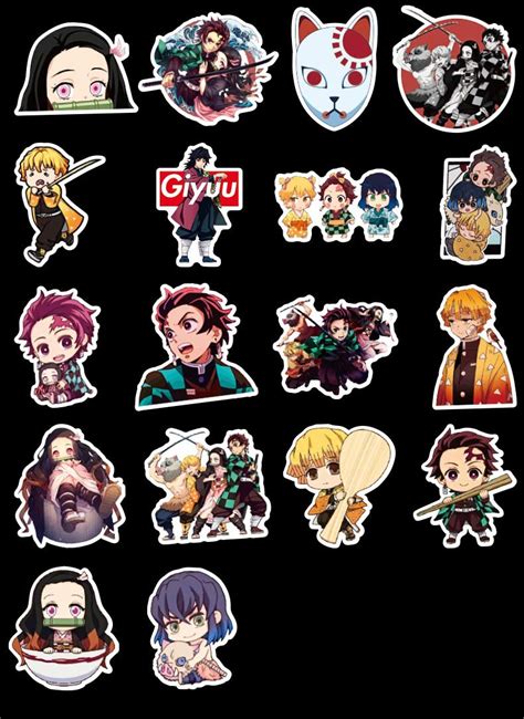 50 Pcs Demon Slayer Stickers Demon Slayer Anime Decals For Water Bottle