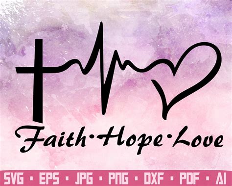 Faith Hope Love Faith Svg Hope Svg Faith Hope Love Svg Etsy Canada