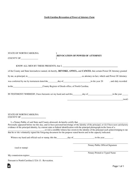 Revoke Power Of Attorney Printable Form Printable Forms Free Online