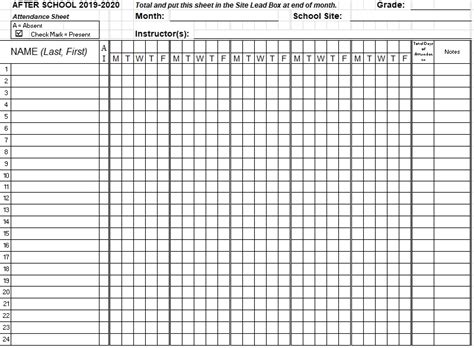 Attendance Tracking Excel Template