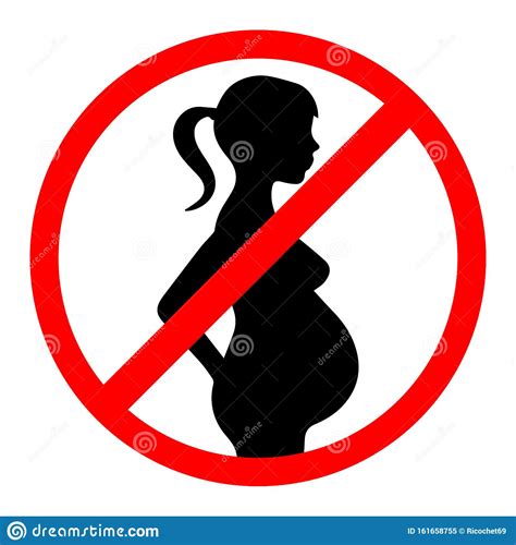 No Pregnant Woman Sign Stock Illustration Illustration Of