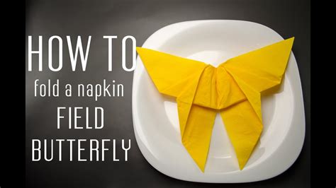 To fold evenly, you may need to make one side larger or smaller than the other as you fold. How to Fold a Napkin into a Field Butterfly - YouTube