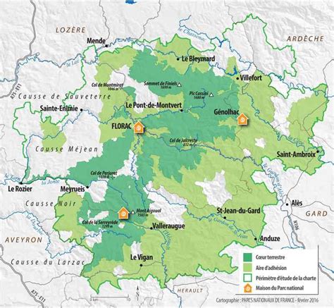 The cevennes on the french map. Parc national des Cévennes » Vacances - Arts- Guides Voyages