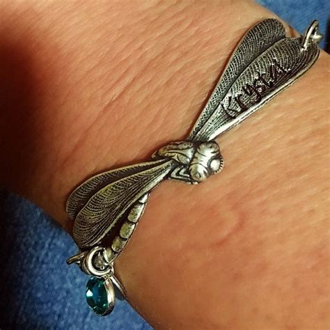 Dragonfly Bracelet Dragonfly Jewelry Sterling Silver Finish Dragonfly