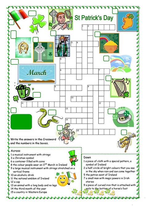 Great for free time, after a test, during a class party or just as something fun to do. Free Printable St Patrick's Day Crossword Puzzles ...