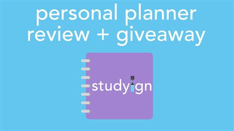 Personal Planner Review Giveaway Youtube