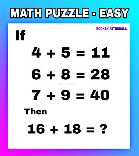 Math Puzzle 6 Maths Puzzles Math Math Questions