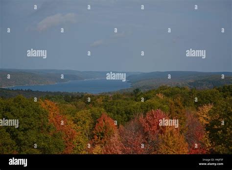 A View Of The Quabbin Reservoir And Autumn Foliage In Ware Western