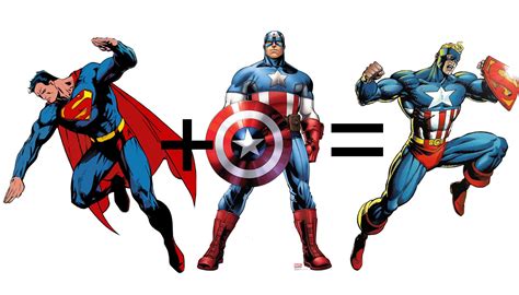 Marvel Dc Fusion Superman Captain America Super Soldier Marvel