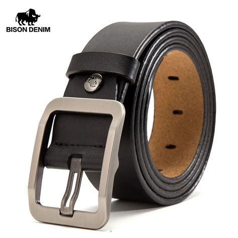 Buy Bison Denim Real Leather Belts For Men Cowskin