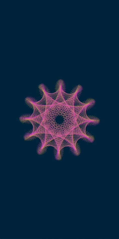 Download 1080x2160 Wallpaper Mandala Circles Pattern Minimal Art