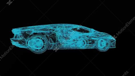 Holographic Lamborghini Full Hd Motion Background Animation Loopable