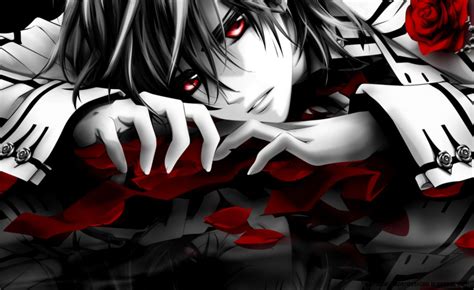 Anime Emo Boy And Red Rose Wallpaper Free High