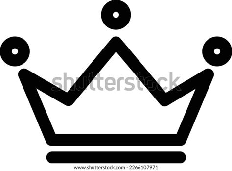 King Crown Icon Royal Crown Line Stock Vector Royalty Free 2266107971