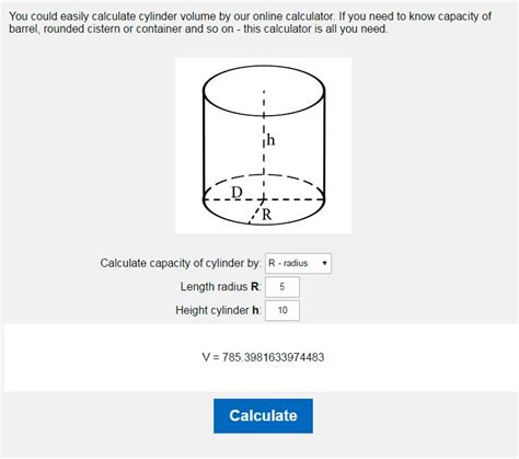 Volume Of Cylinder Formula 🌈volume Of A Cylinder Formula And Examples