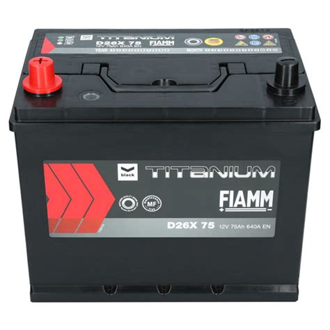 Autobatterie 12V 75Ah 640A/EN Fiamm Titanium Black D26X75 ...